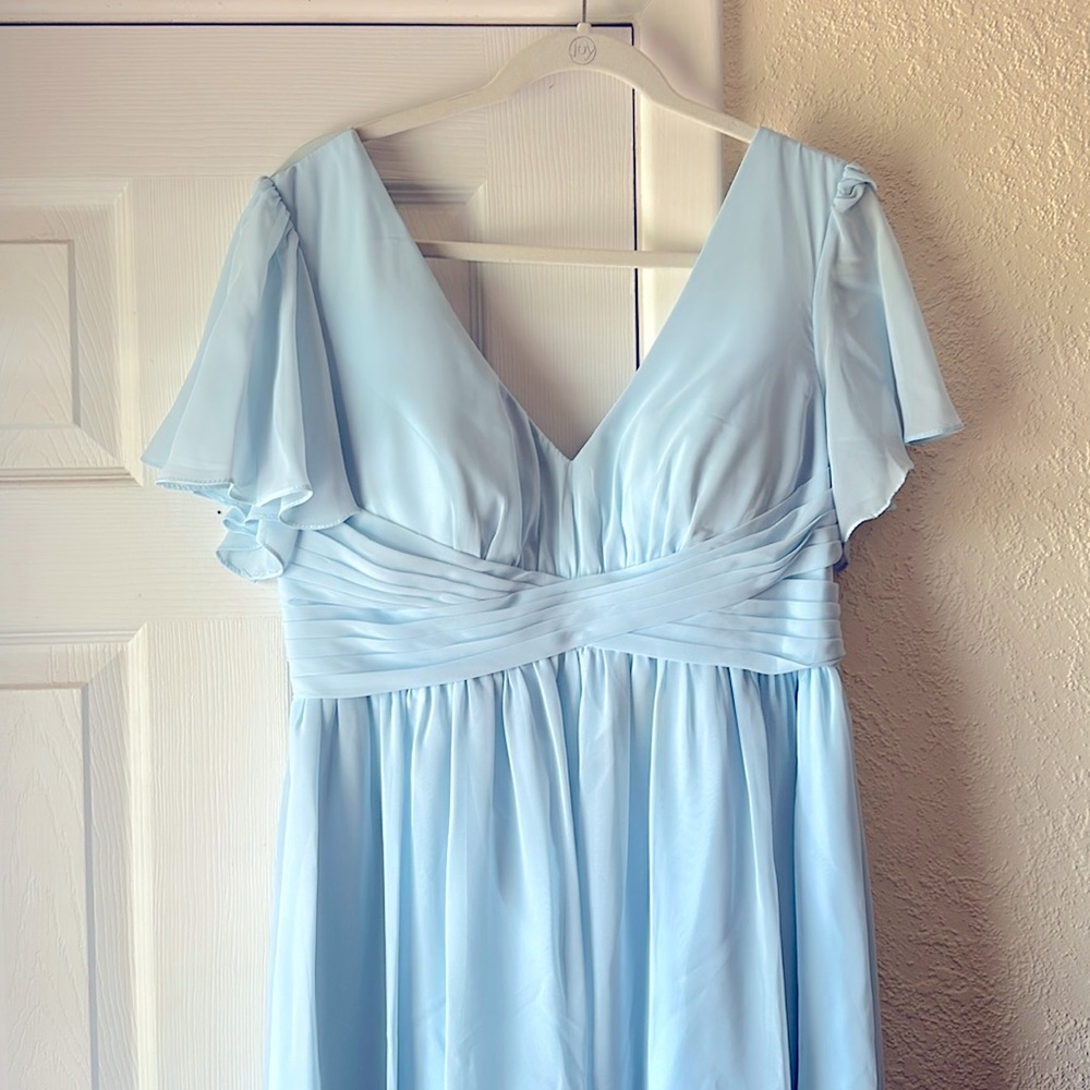 Azazie maternity bridesmaid dress BLUE size 12